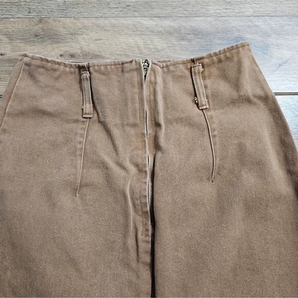Best American Clothing Company Heavy Duty Cowgirl Brown Midi Denim Skirt - Picture 6 of 10